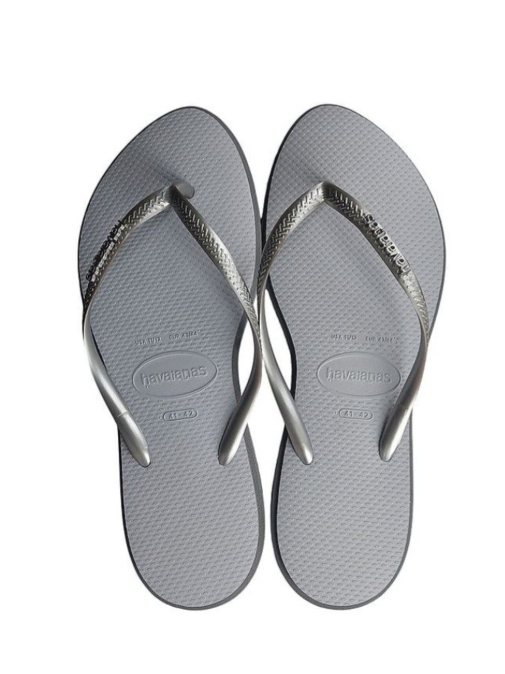 Havaianas Women's Slim Flip Flops in Silver